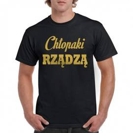 Chłopaki rządzą - Koszulka męska - złoty nadruk