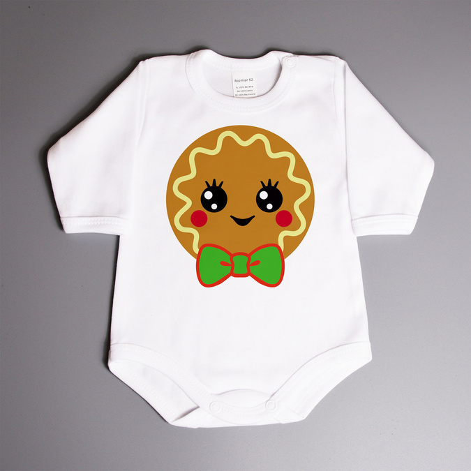 Ciasteczko świąteczne (imię) - body dla chłopca