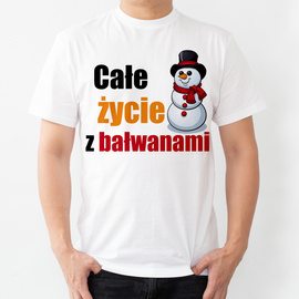 Całe życie z bałwanami - koszulka męska
