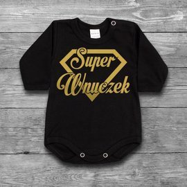 Super wnuczek - body dziecięce - złoty nadruk