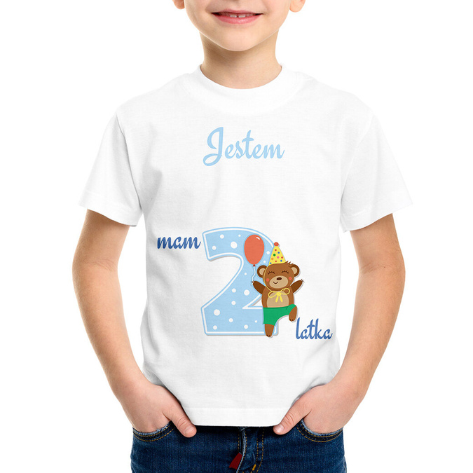 Jestem (imię) mam 2 latka - koszulka dziecięca