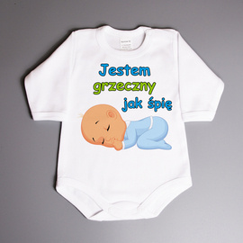 Jestem grzeczny jak śpię - body niemowlęce
