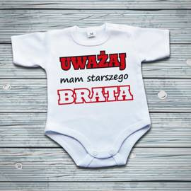 Uważaj mam starszego brata - body niemowlęce