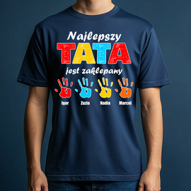 Najlepszy tata jest zaklepany - koszulka męska