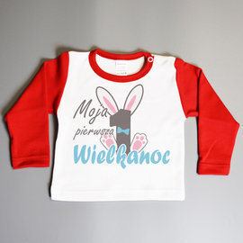 Moja pierwsza Wielkanoc - cyfra - koszulka niemowlęca