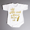 Ale szok (imię) ma już rok - body niemowlęce - złoty nadruk