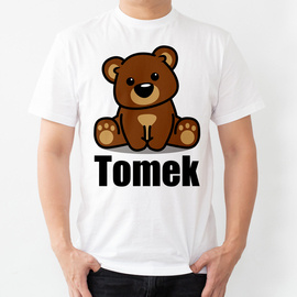 Mały miś (imię) - koszulka męska