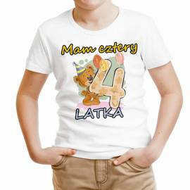 Mam cztery latka - koszulka dziecięca