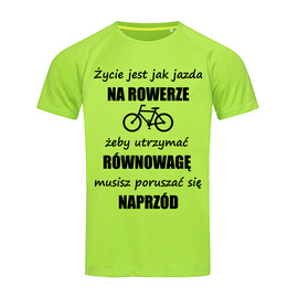 Życie jest jak jazda na rowerze - koszulka sportowa
