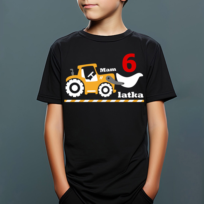 Mam 6 latek, traktor - koszulka dziecięca