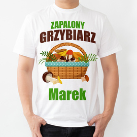 Zapalony grzybiarz - koszulka męska