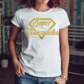 Super nauczycielka - złoty nadruk