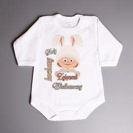 Mały kochany zajączek wielkanocny - body niemowlęce