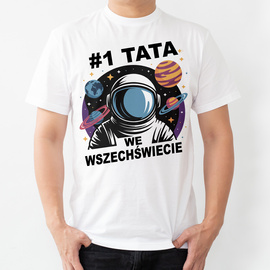 Numer jeden tata we wszechświecie - koszulka męska