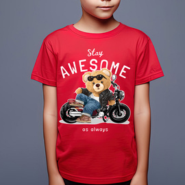 Stay awesome - koszulka z misiem