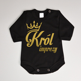 Król imprezy - złoty nadruk - body dziecięce