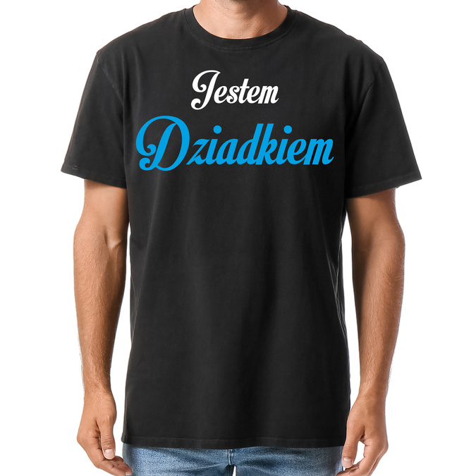 Jestem dziadkiem (imię) - koszulka męska