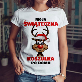 Moja świąteczna koszulka po domu - koszulka damska