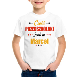 Cześć przedszkolaki jestem (imię) - koszulka dziecięca