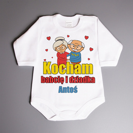 Kocham babcię i dziadka - body dziecięce
