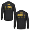 Bluzy dla par - QUEEN & KING - złoty nadruk