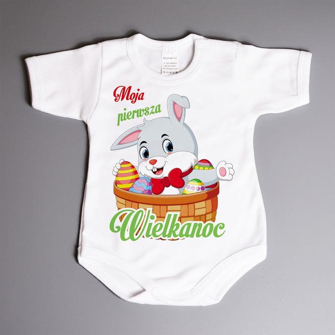 Moja pierwsza Wielkanoc (imię) - zajączek 2 - body wielkanocne