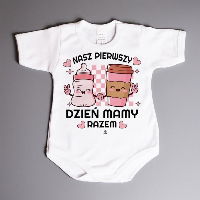 Nasz pierwszy dzień mamy razem - mleko i kawa w kubku - bodziak