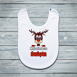 Moje pierwsze święta, renifer - śliniak świąteczny