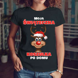 Moja świąteczna koszulka po domu - koszulka damska