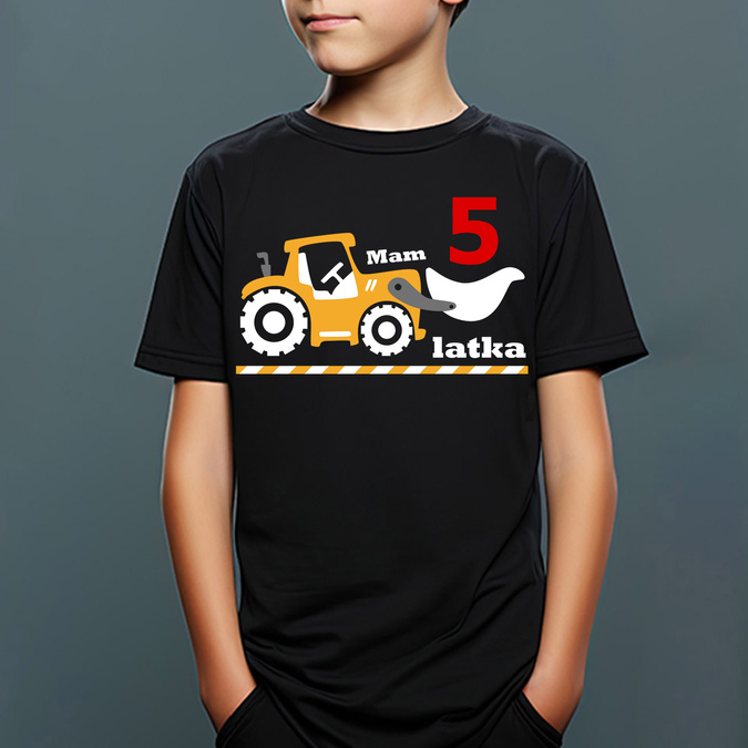 Mam 5 latek, traktor - koszulka dziecięca