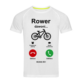 Rower dzwoni, muszę iść - koszulka sportowa