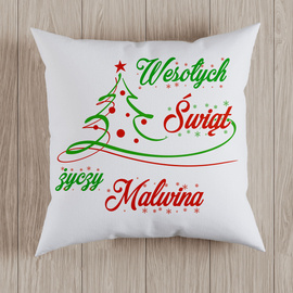 Wesołych Świąt życzy ... - poduszka świąteczna