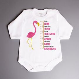Metryczka - flaming - body niemowlęce