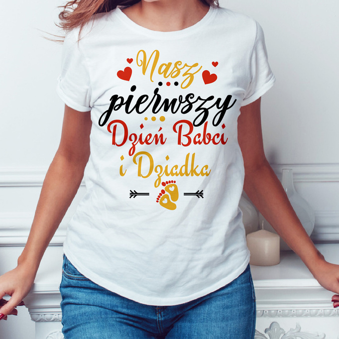 Nasz pierwszy Dzień Babci i Dziadka - koszulka damska