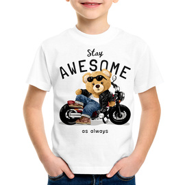 Stay awesome - koszulka z misiem