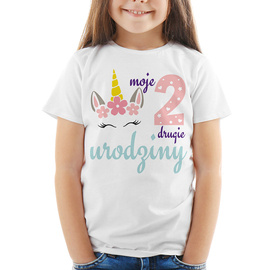 Moje drugie urodziny, jednorożec - koszulka dziecięca