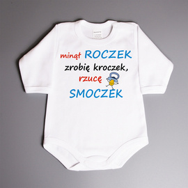 Minął roczek zrobię kroczek rzucę smoczek- body niemowlęce