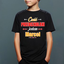 Cześć przedszkolaki jestem (imię) - koszulka dziecięca