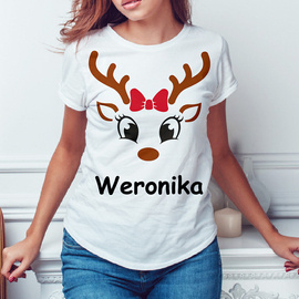 Koszulka damska z reniferem