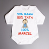 50% mama, 50% tata, 100% (imię) chłopiec - body niemowlęce