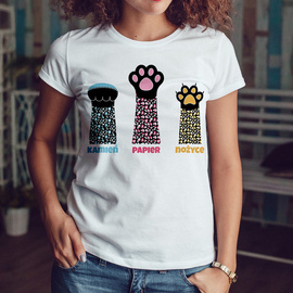 Papier, kamień, nożyce - koszulka damska