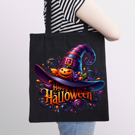 Happy Halloween - Wiedźma Dyniowa v2 - torba bawełniana