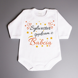 Sylwester spędzam z babcią - body niemowlęce