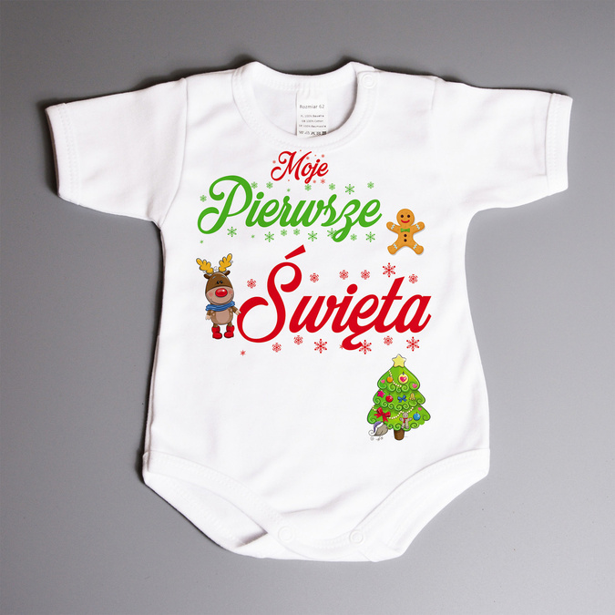 Body świąteczne Moje Pierwsze Święta - body niemowlęce