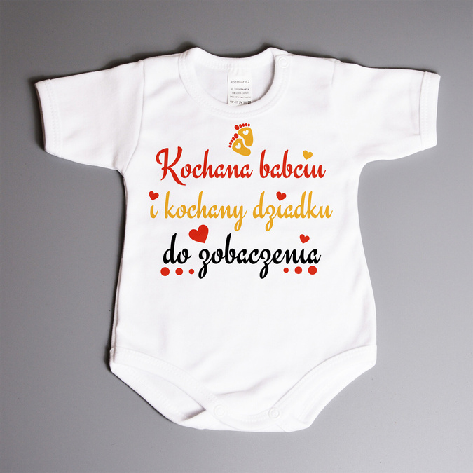 Body niemowlęce informujące dziadków o przyszłym wnuku