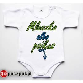 Mleczko albo psikus - body niemowlęce