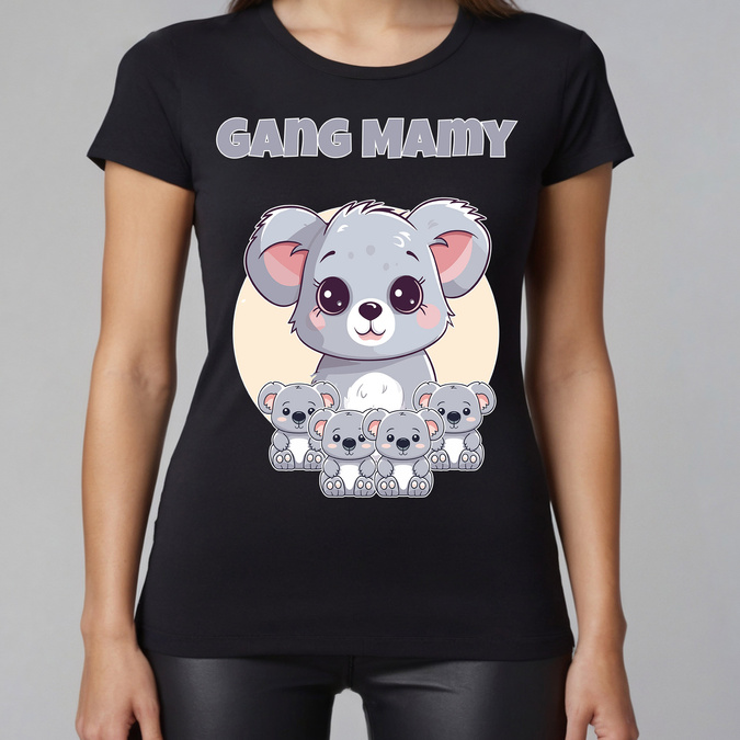 Gang mamy - koala - koszulka damska