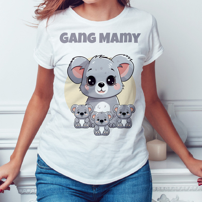 Gang mamy - koala - koszulka damska