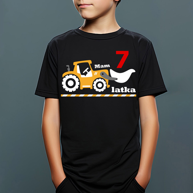 Mam 7 latek, traktor - koszulka dziecięca
