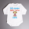 50% mama, 50% tata, 100% (imię) dziewczynka - body niemowlęce